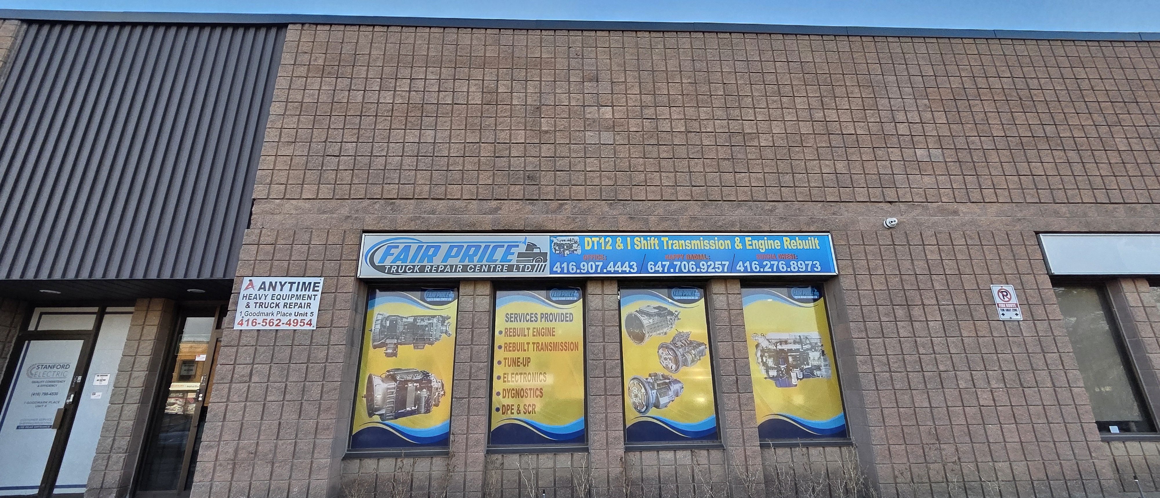 Fair Price Truck Repair Centre storefront in Etobicoke